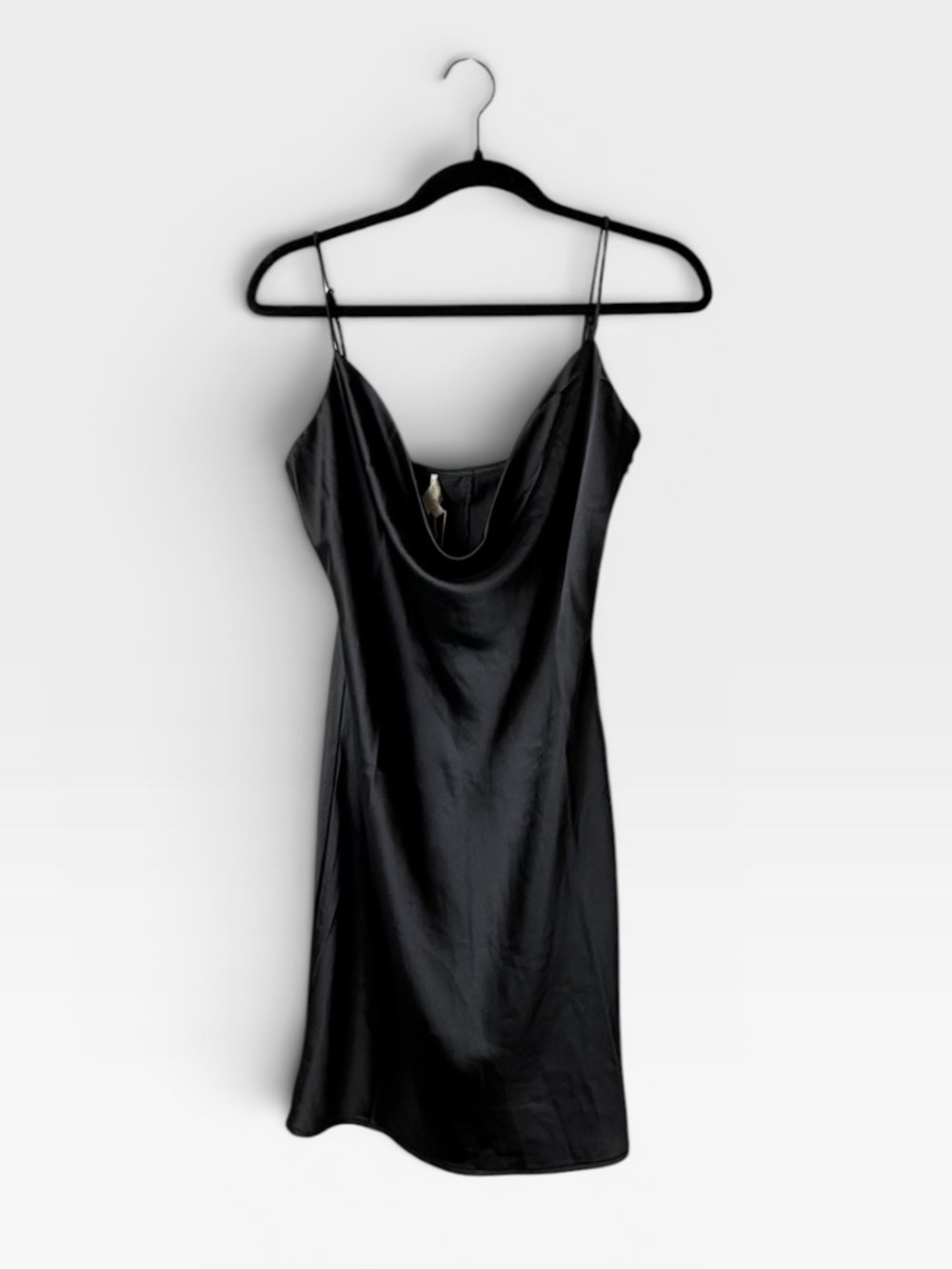Meshki Tabitha Cowl Neck Slip Dress Black Size Large NWT (G) - Picture 1 of 7